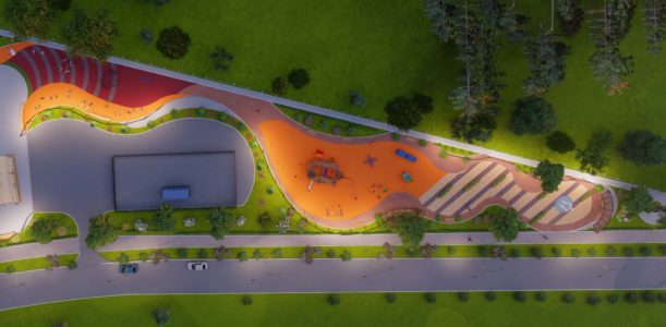 Ландшафтный дизайн парковой зоны в г. Псков
